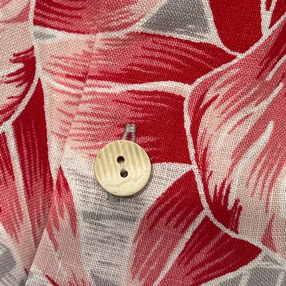 Tommy Bahama 100% Linen Camp Short Sleeve Button Front Shirt Floral Hibiscus Row - Picture 8 of 9